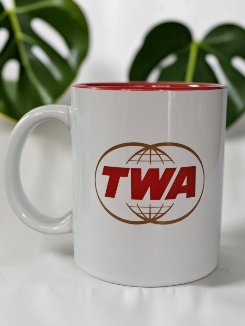 TWA Trans World Airlines Ceramic Mug Coffee Cup 10oz Vintage